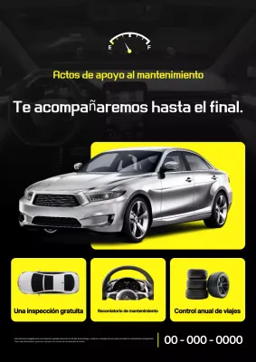 Evento del coche moderno amarillo