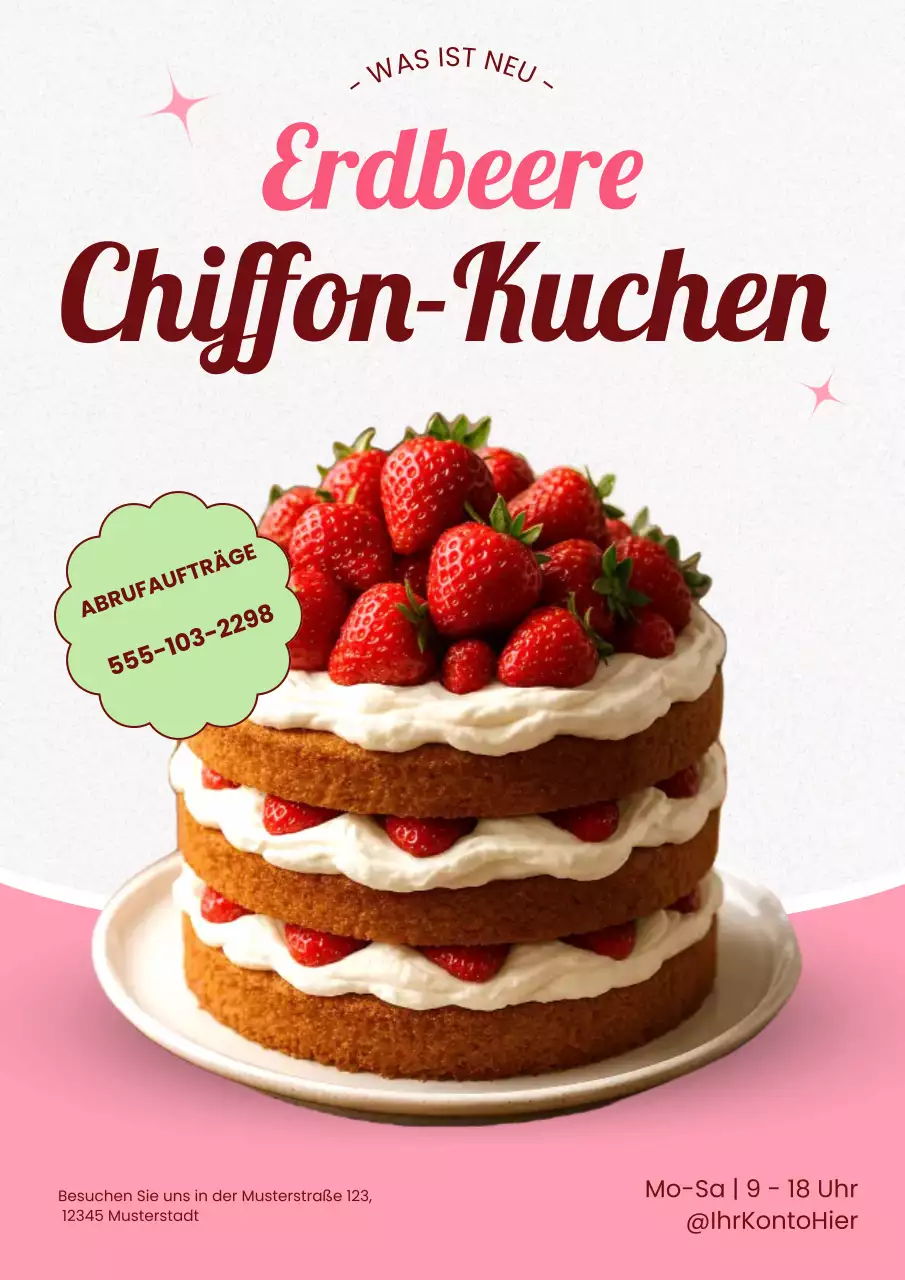 Pink Modern Dessert-Aktion