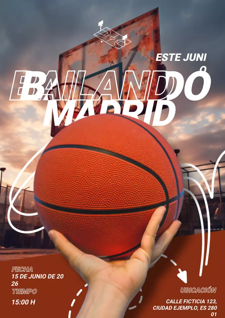 Evento de baloncesto urbano de Rustic Orange