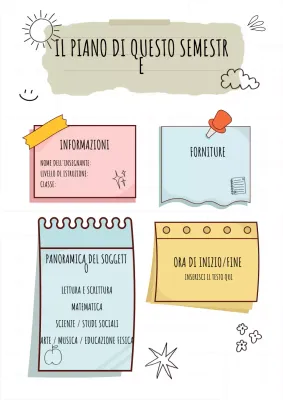 Planner semestrale creativo pastello