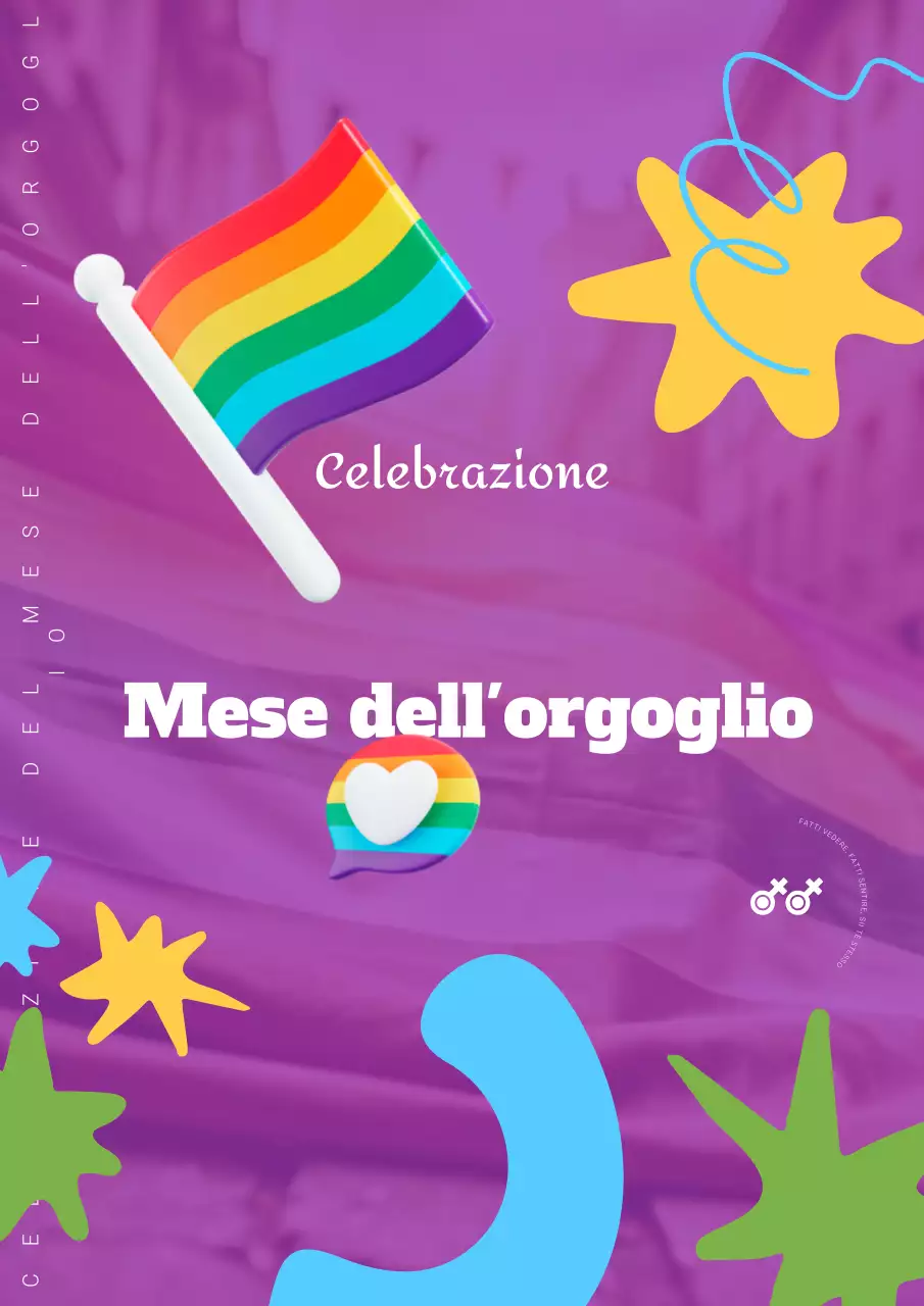 Annuncio della celebrazione del mese del Purple Modern Pride