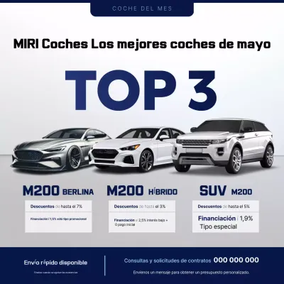 Promoción de coches modernos grises