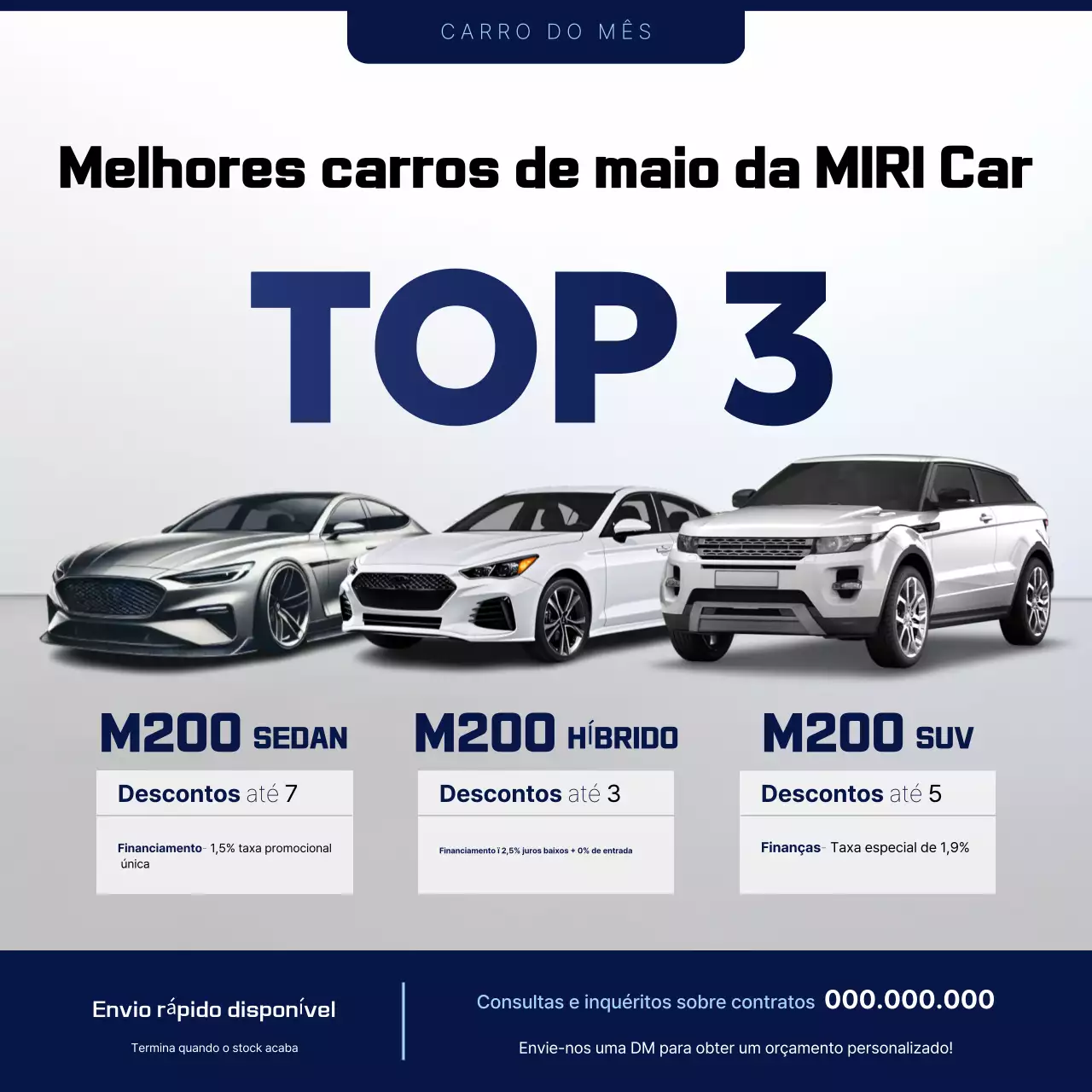 Promoção de carro moderno cinza