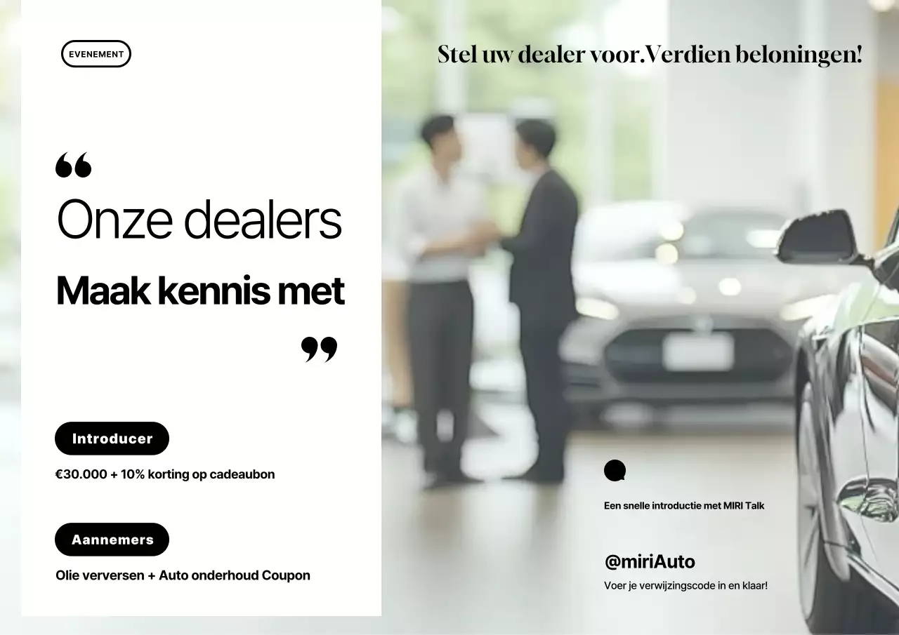 Groen Modern Auto Evenement