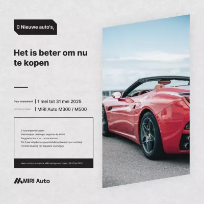 Promotie voor rode moderne auto's