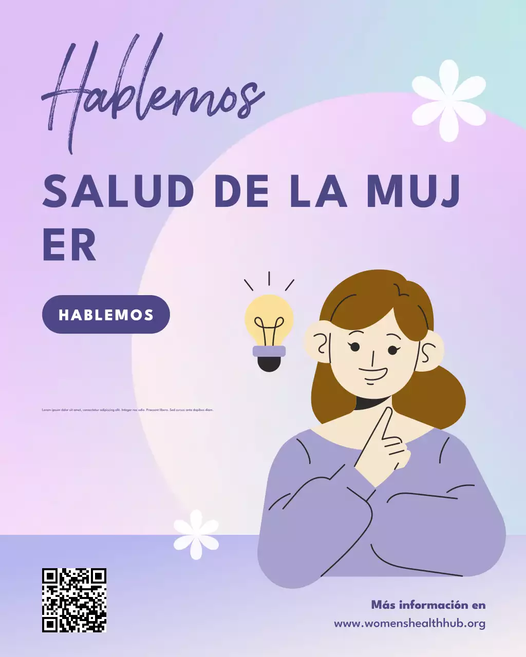 Anuncio de salud moderno morado