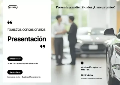 Evento de coches modernos y ecológicos