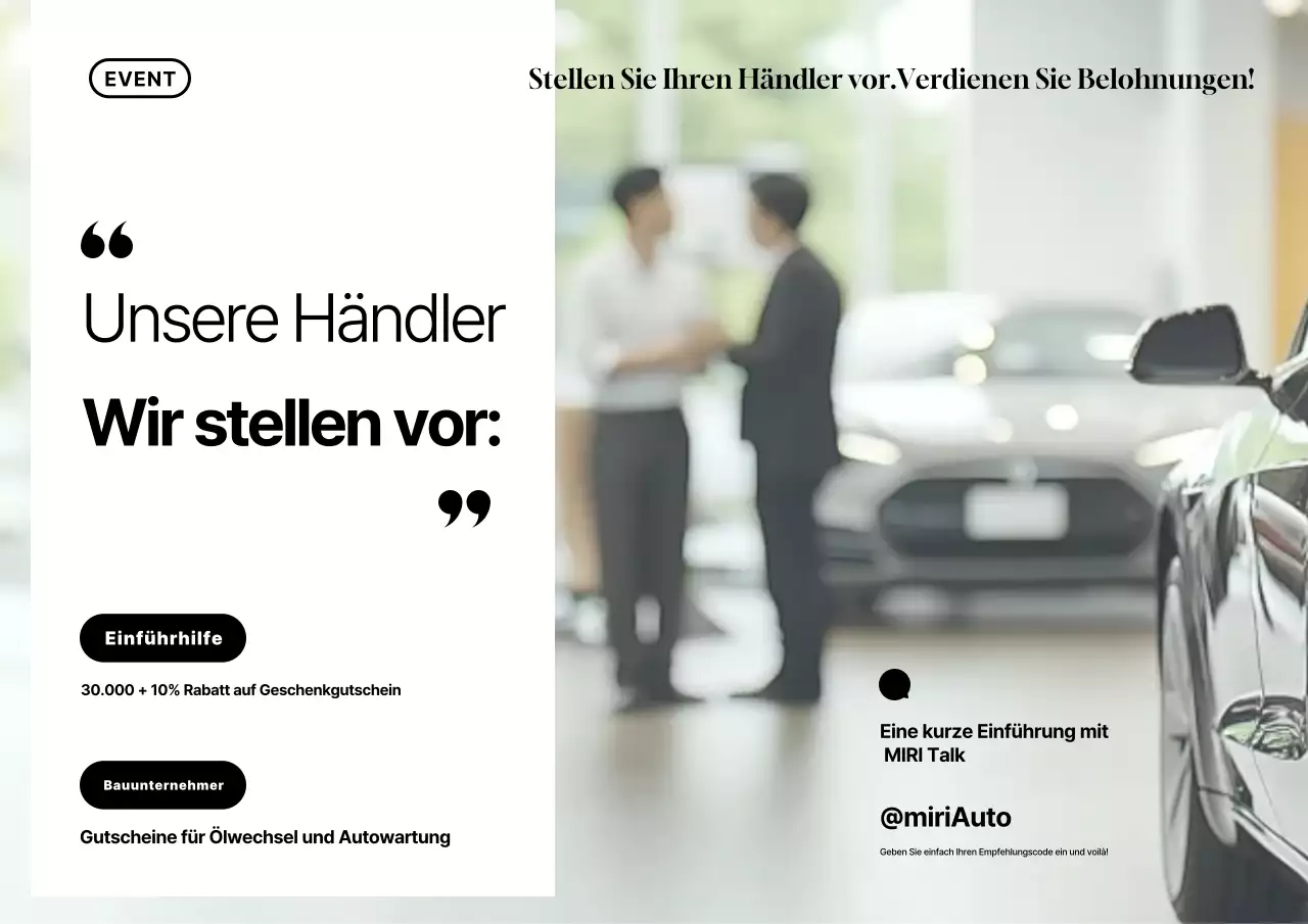 Grünes modernes Auto-Event