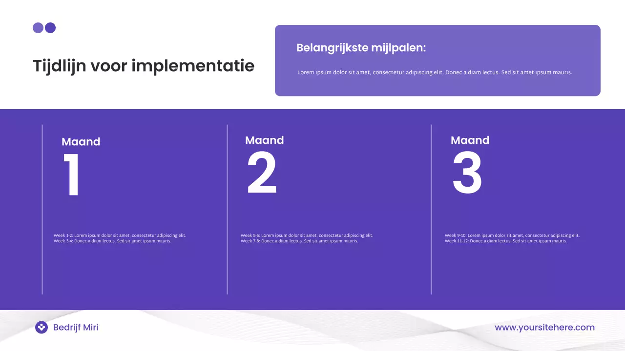 Paarse moderne digitale marketingpresentatie