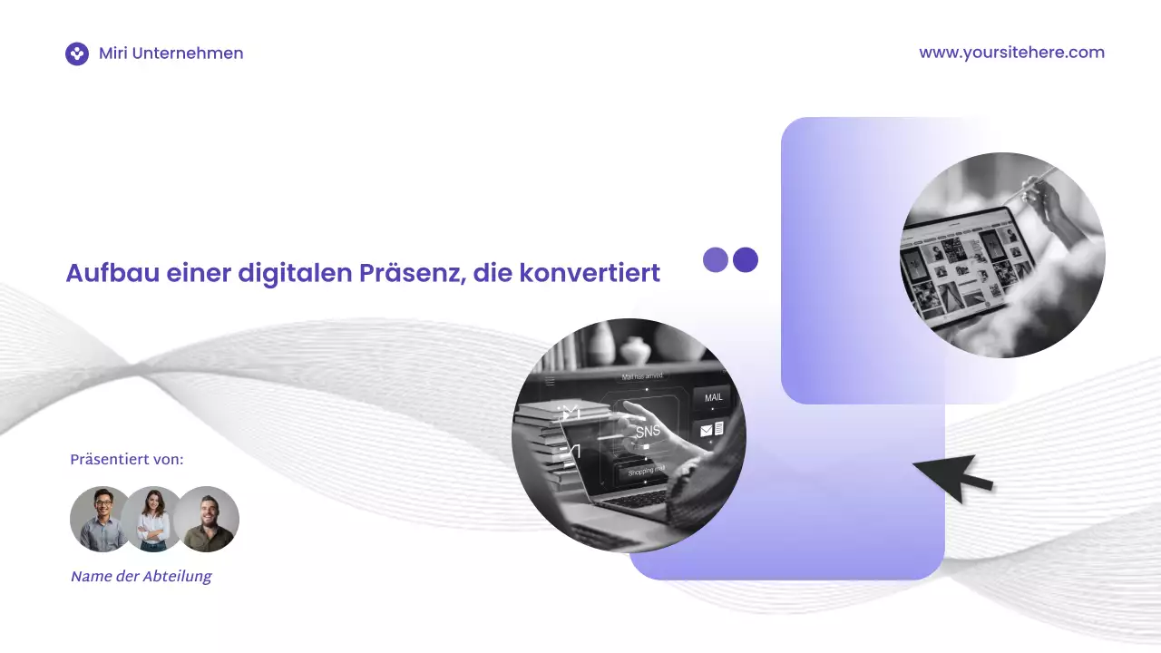 Lila Moderne Digitalmarketing-Präsentation