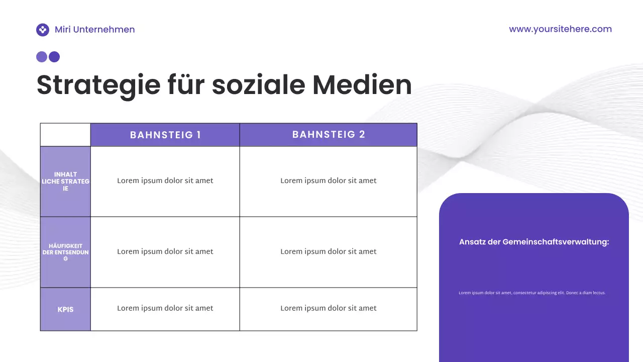 Lila Moderne Digitalmarketing-Präsentation