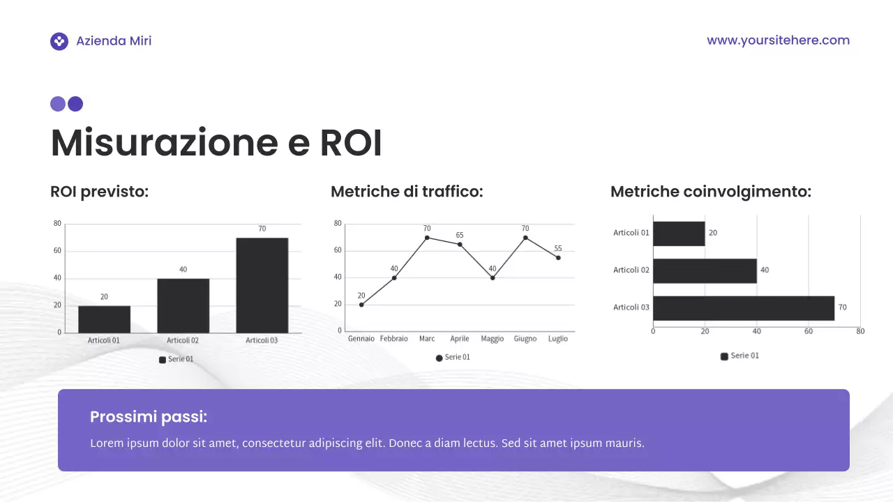 Presentazione del marketing digitale moderno viola