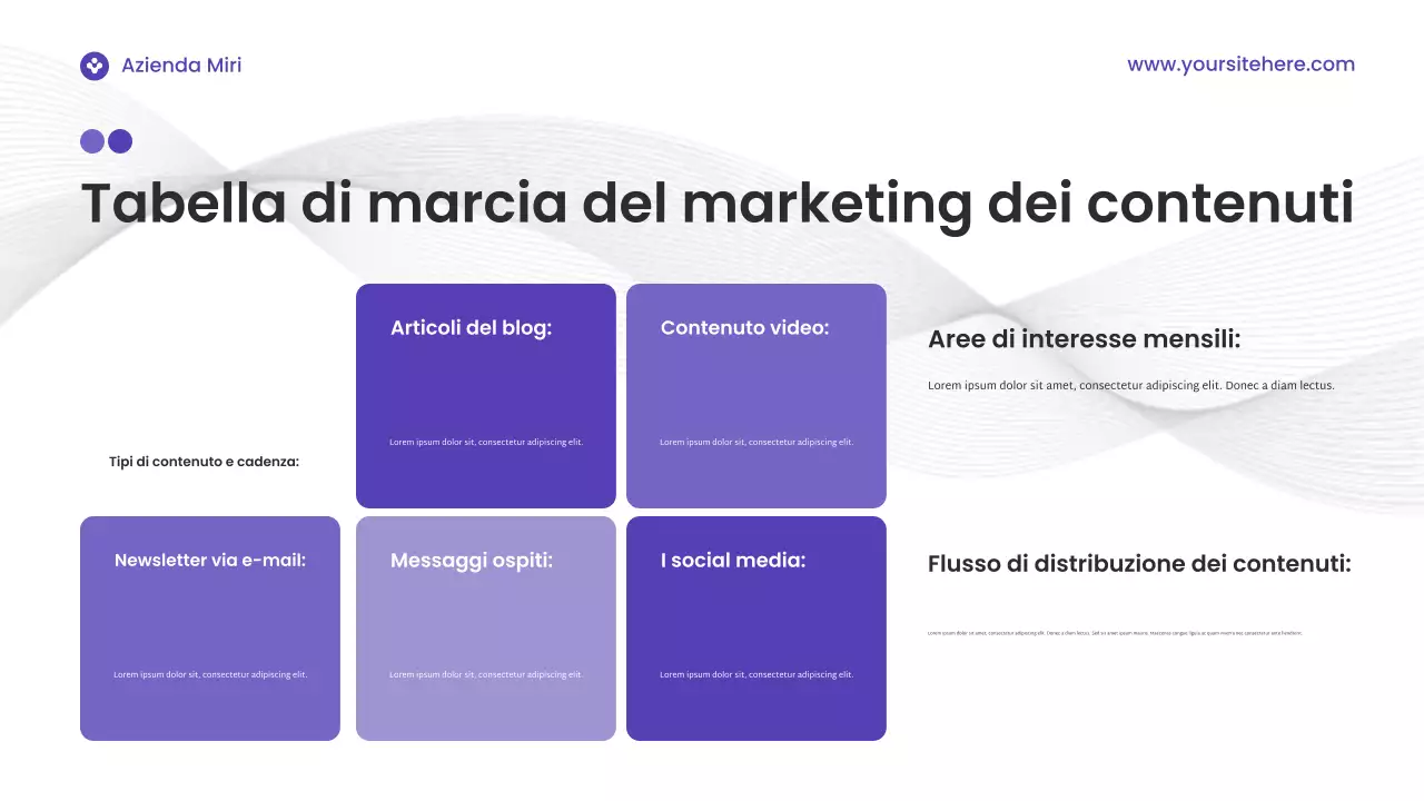 Presentazione del marketing digitale moderno viola