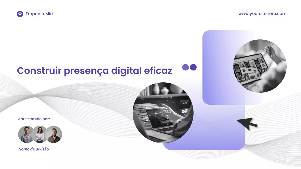 Apresentação de Marketing Digital Moderno Roxo