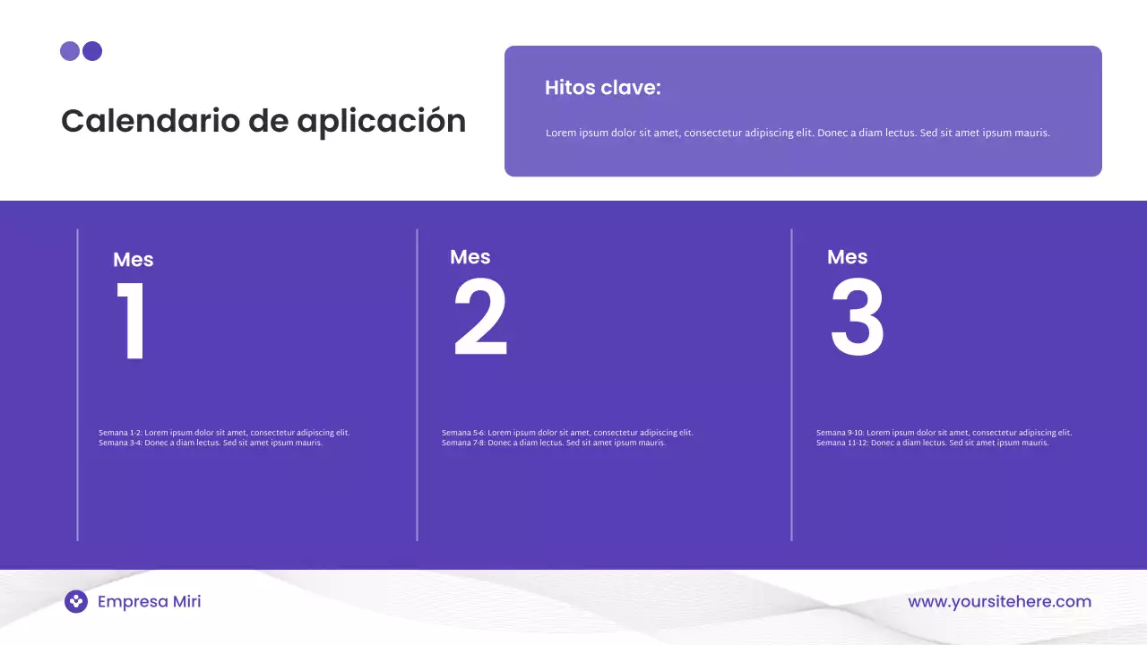 Presentación de marketing digital moderna y morada