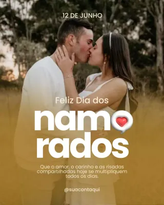 Postagem de amor romântico bege no Instagram
