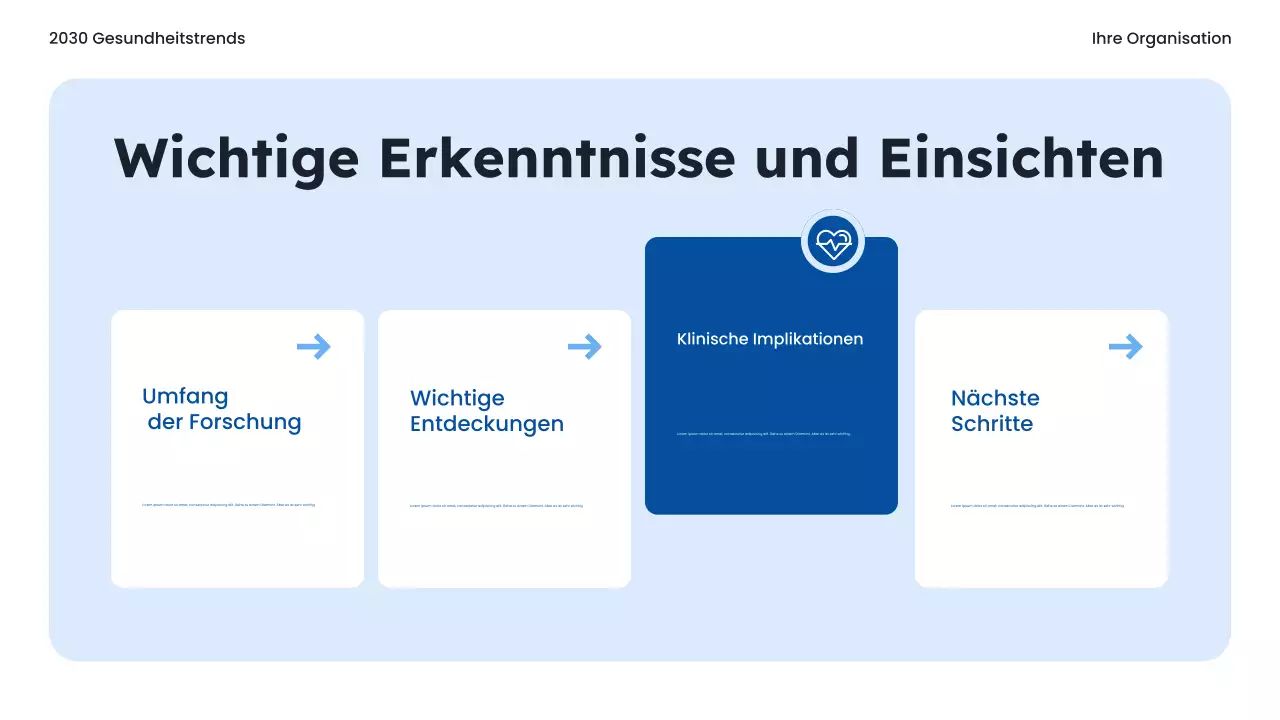 Blaue moderne Gesundheitspräsentation