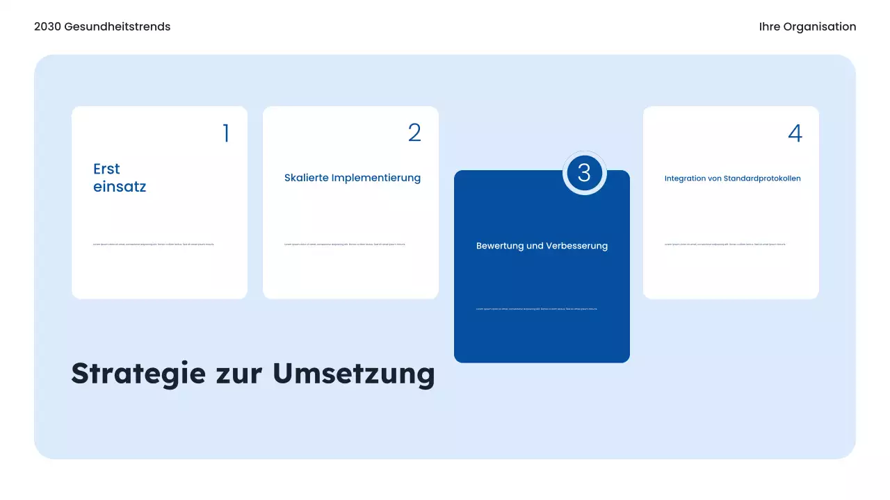 Blaue moderne Gesundheitspräsentation