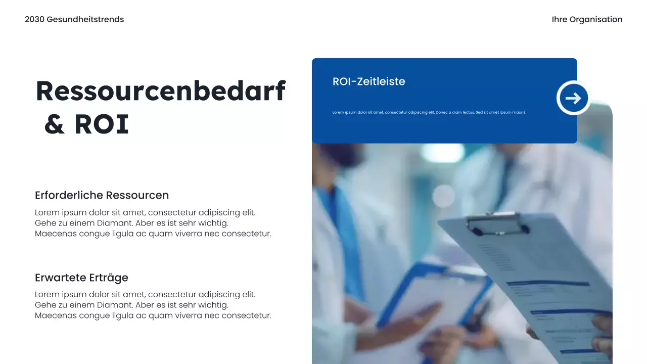 Blaue moderne Gesundheitspräsentation