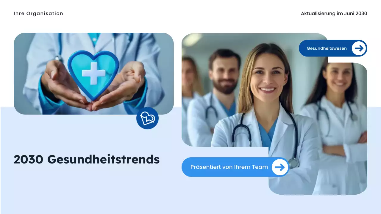Blaue moderne Gesundheitspräsentation