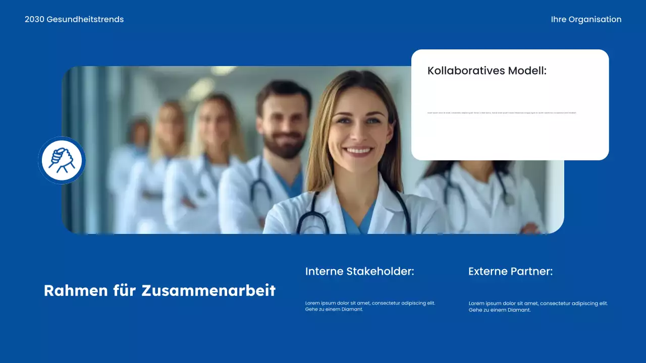 Blaue moderne Gesundheitspräsentation