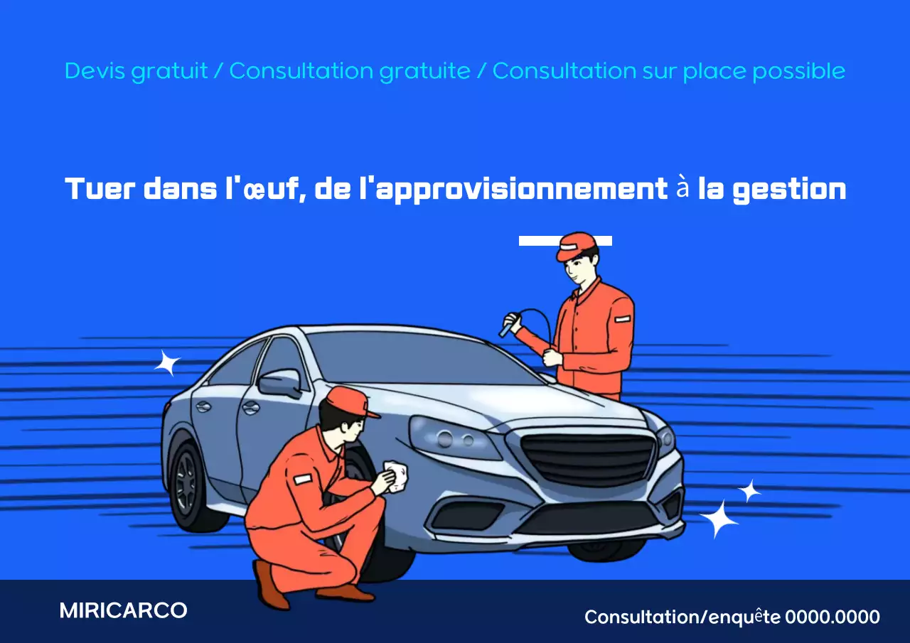 Promotion de magasin de voitures d'occasion pop art bleu et bleu marine