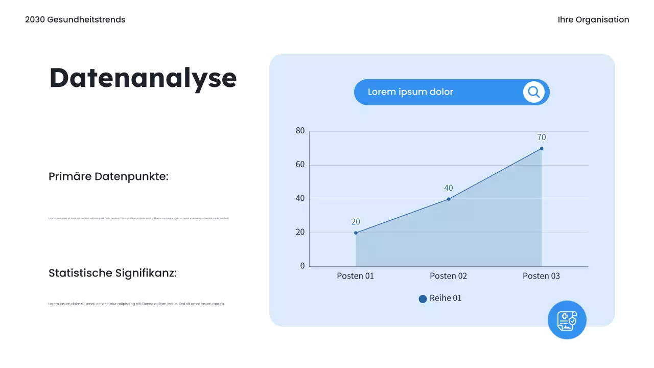 Blaue moderne Gesundheitspräsentation