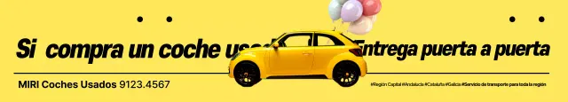 Anuncio de evento de entrega gratuita de vehículos al comprar un automóvil usado simple en amarillo y negro