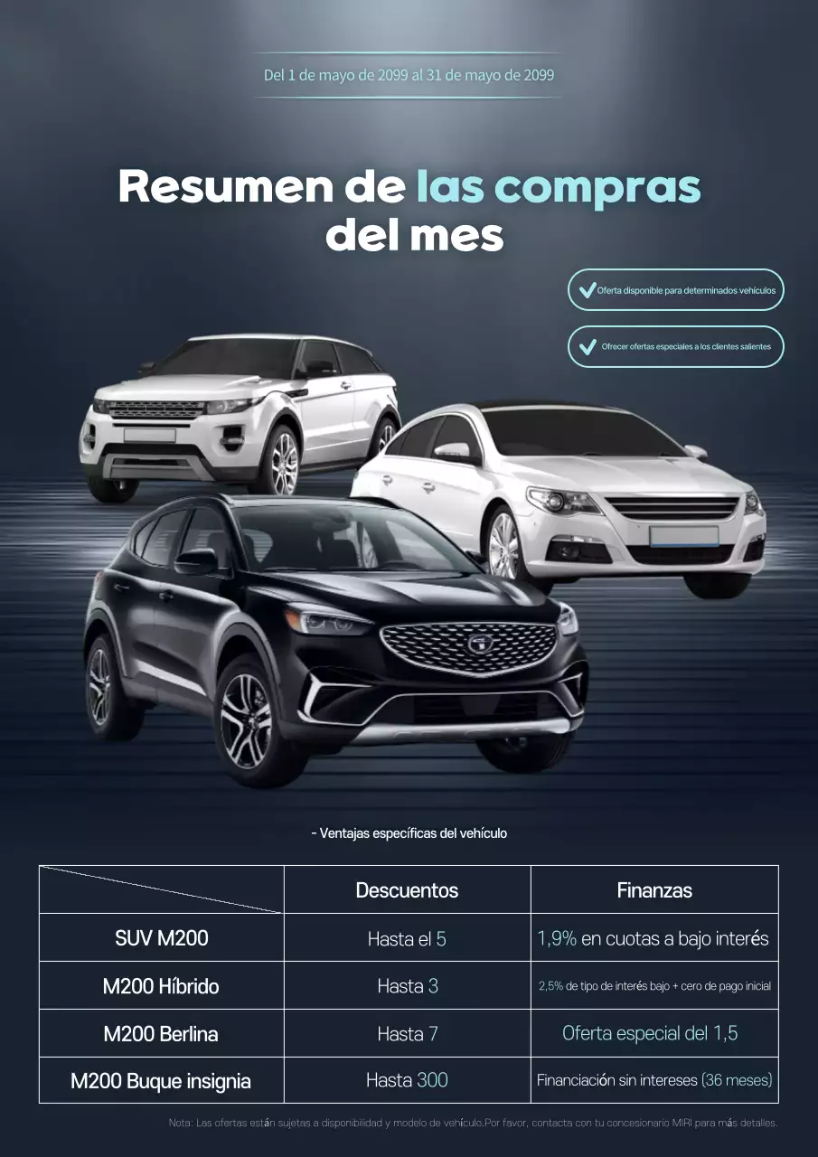 Venta de coches modernos color azul cielo