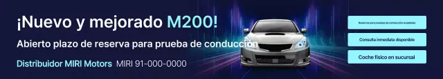 Anuncio promocional de un coche azul sencillo