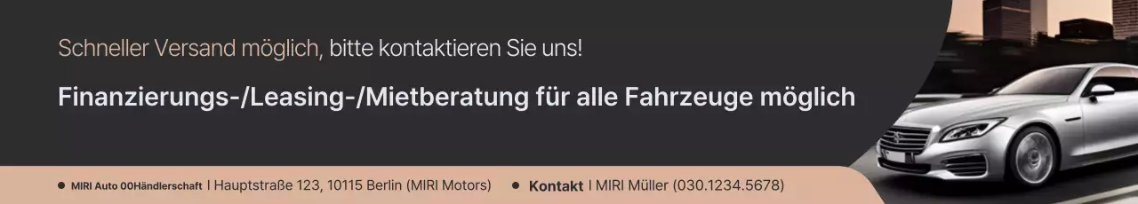 Modernes Autoverkaufsdisplay in Grau und Beige