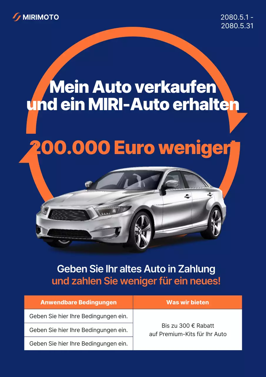 Blaues modernes Auto