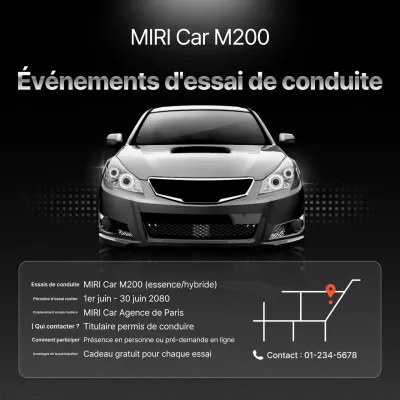 Événement de voitures modernes noires