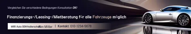 schwarze moderne Autowerbung