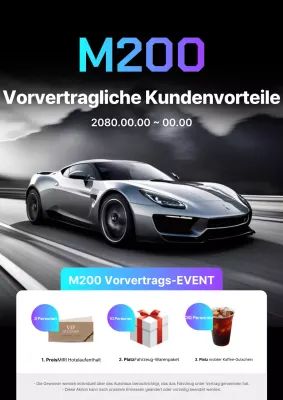 Schwarzes stilvolles Auto-Event