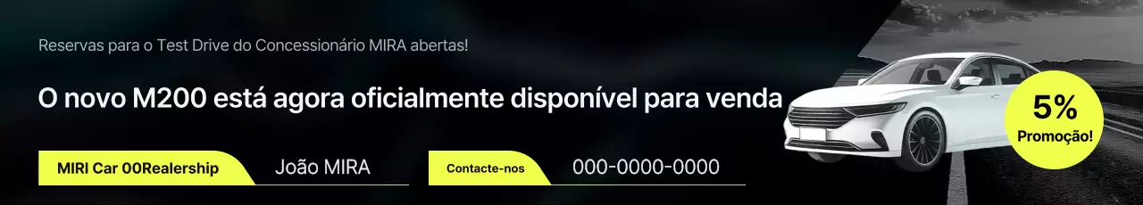 Promoção de lançamento de carro novo preto simples