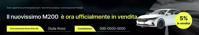 Semplice promozione di lancio di una nuova auto nera