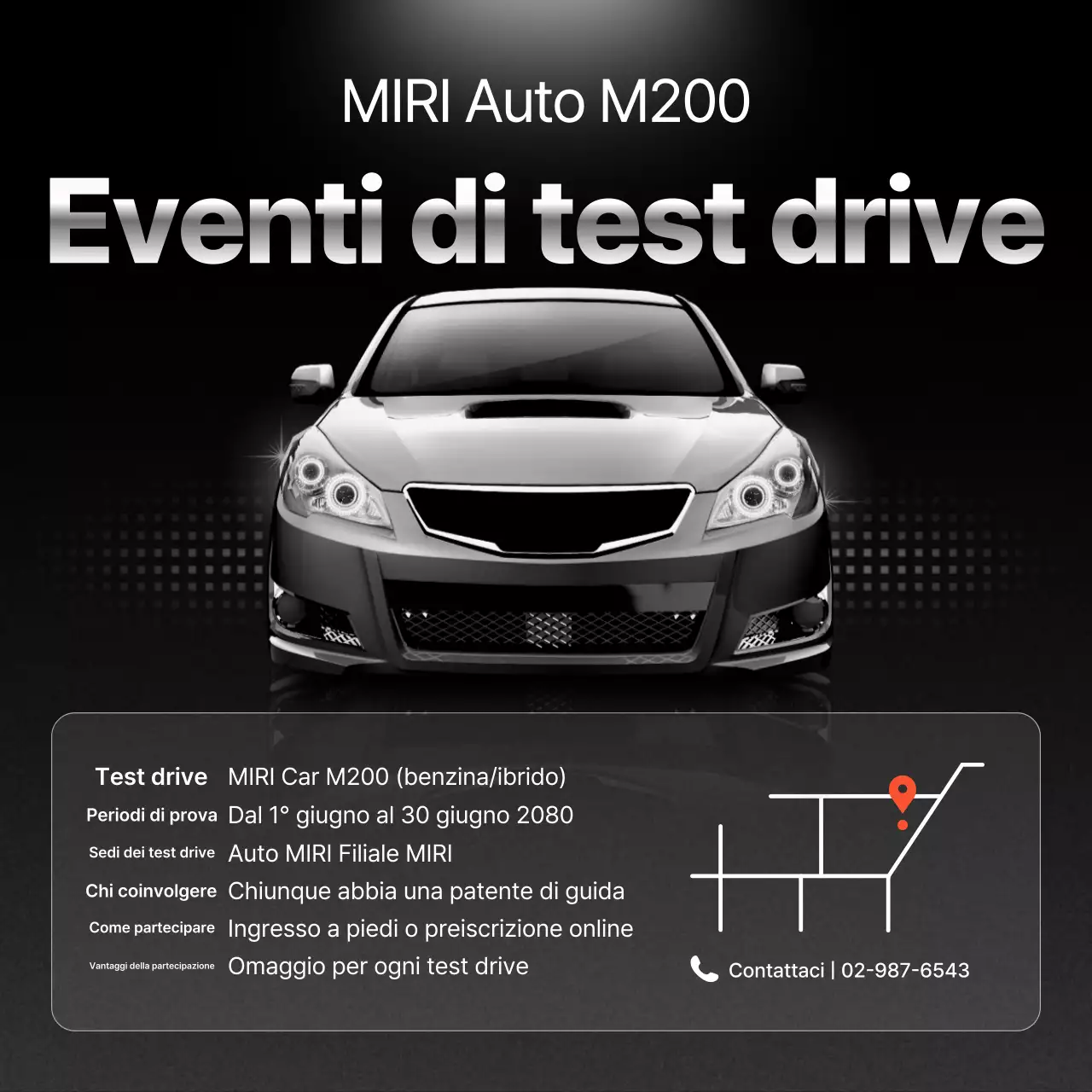 Evento auto moderne nere