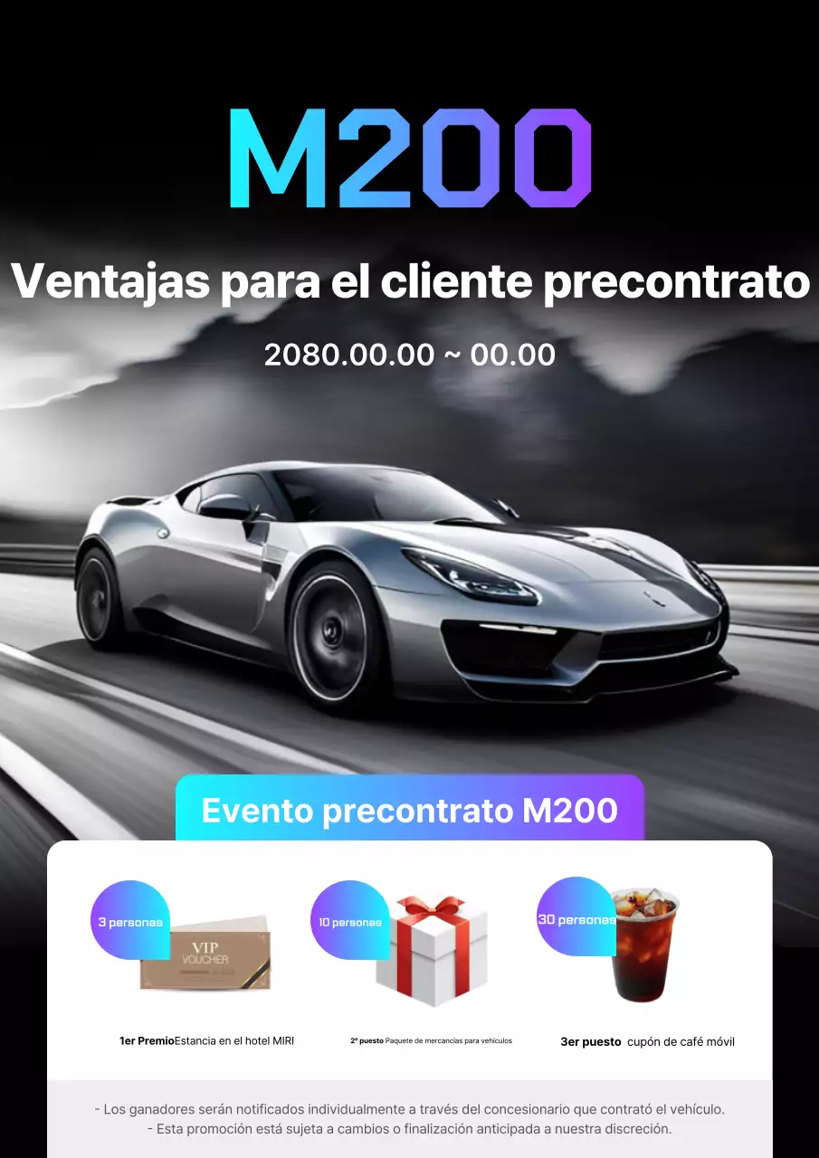 Evento de coches negros con estilo