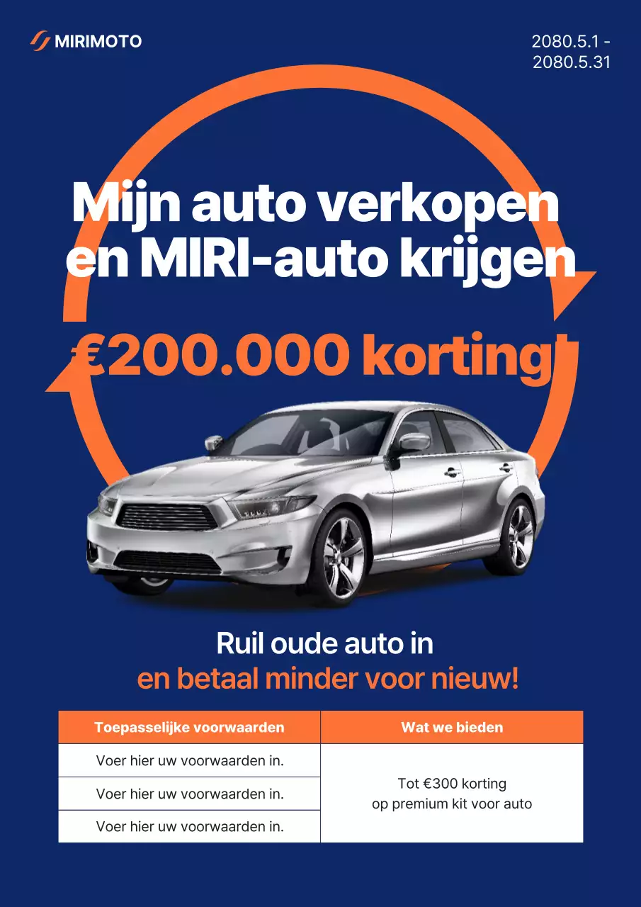 Blauwe moderne auto promotie