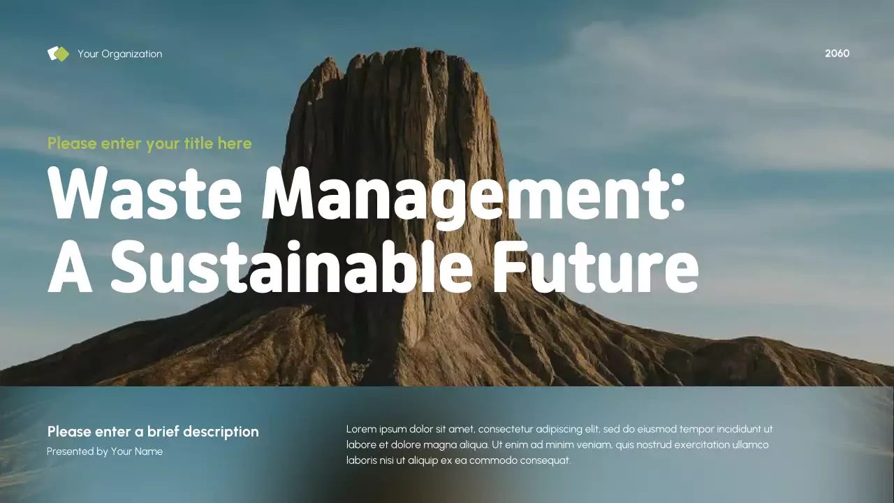 Blue Modern Sustainability Waste Management Presentation
