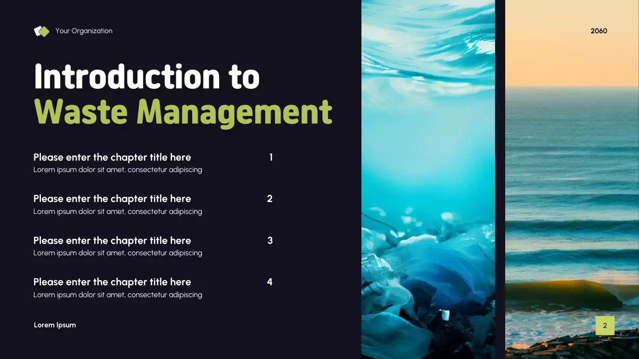 Blue Modern Sustainability Waste Management Presentation