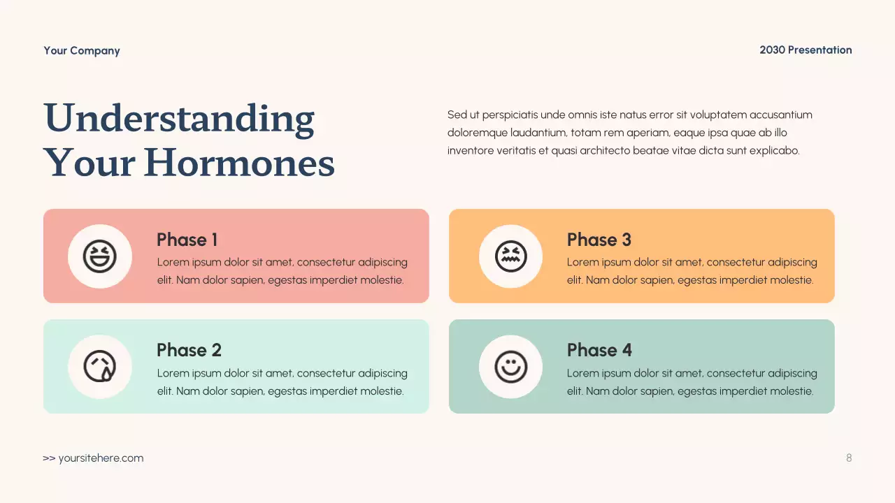 Navy Minimal Women's Health Presentation