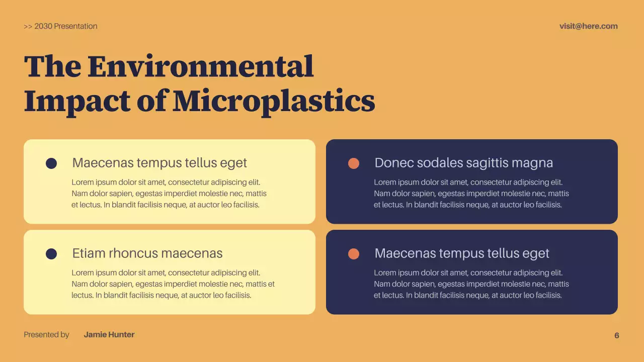 Navy Modern Sustainability Waste Management Presentation