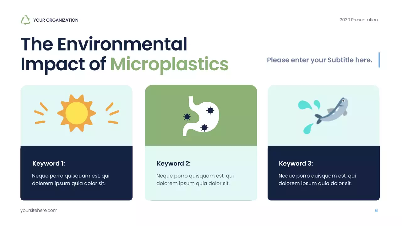Navy Modern Sustainability Waste Management Presentation