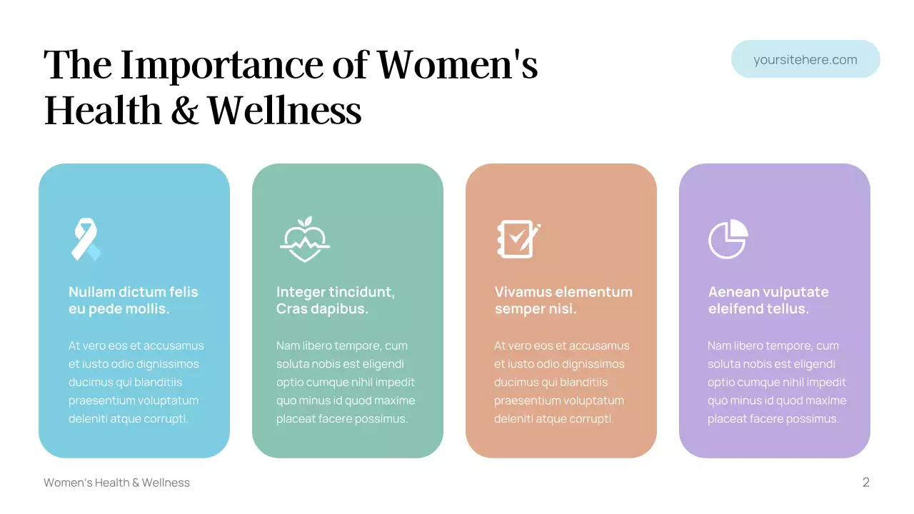 White Minimal Women's Health Guide Presentation
