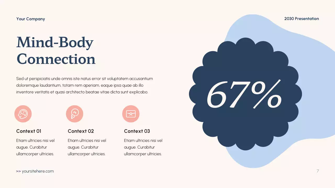 Navy Minimal Women's Health Presentation