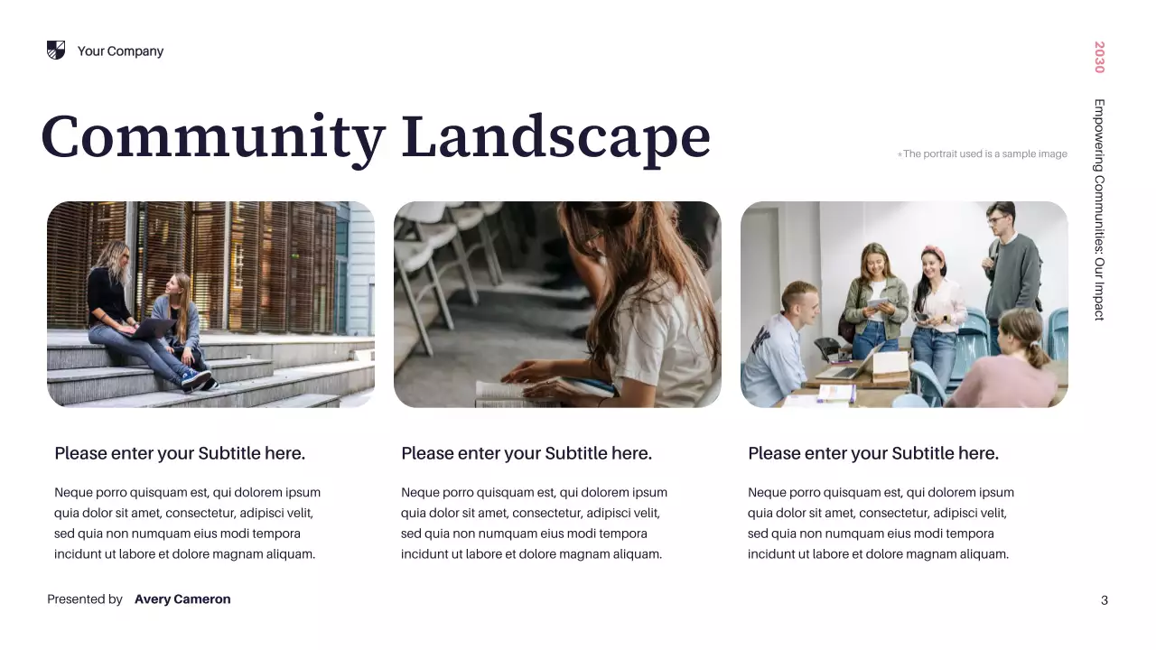 Yellow Modern Community Impact Report Presentation