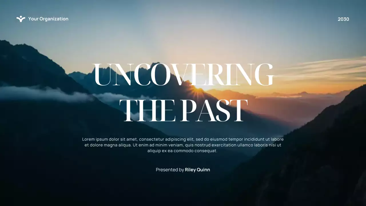 Blue Elegant History Presentation