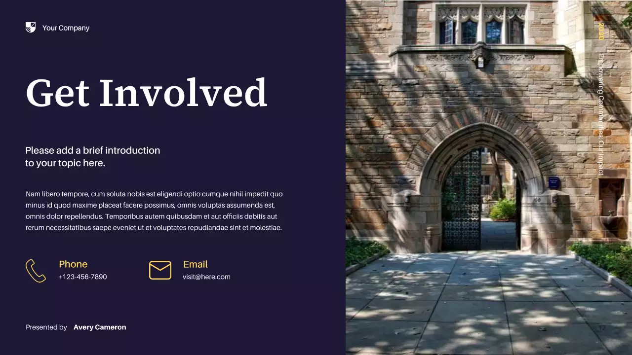 Yellow Modern Community Impact Report Presentation